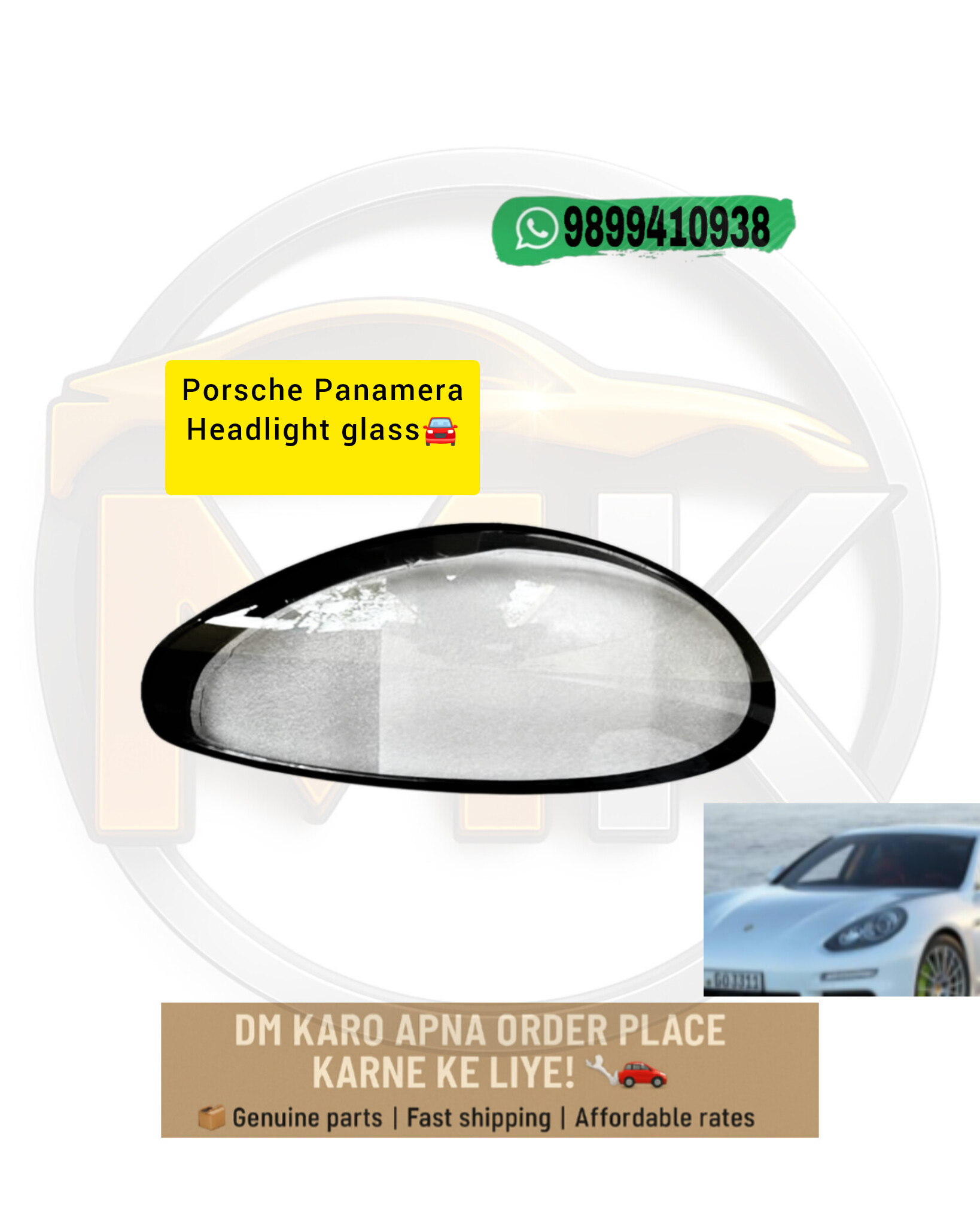 PORSCHE PANAMERA HEADLIGHT GLASS